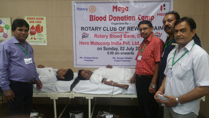 BLOOD DONATION CAMP AT HERO MOTOCORP LTD. NEEMRANA