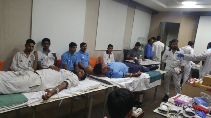 BLOOD DONATION CAMP AT HERO MOTOCORP LTD. NEEMRANA