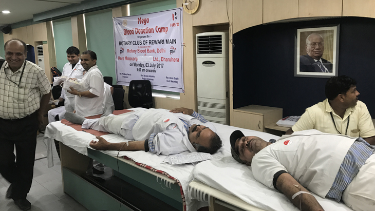 BLOOD DONATION CAMP AT HERO MOTOCORP LTD. DHARUHERA