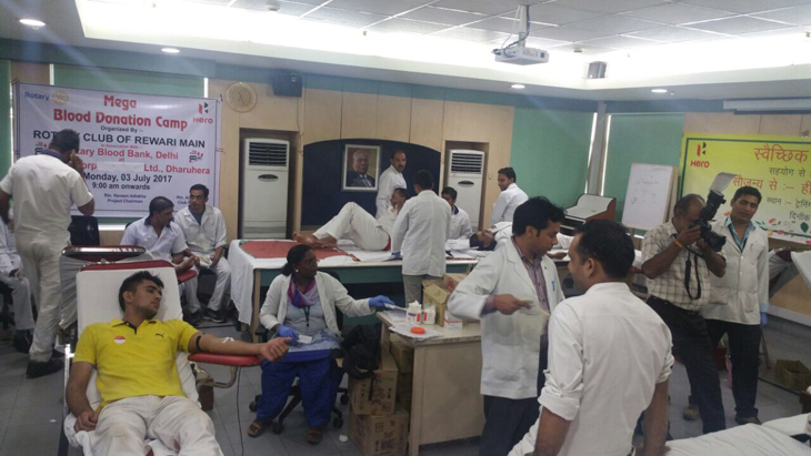 BLOOD DONATION CAMP AT HERO MOTOCORP LTD. DHARUHERA