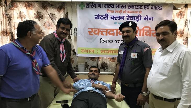 BLOOD DONATION CAMP AT CIVIL HOSPITAL, REWARI