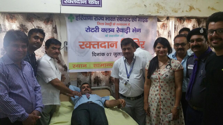 BLOOD DONATION CAMP AT CIVIL HOSPITAL, REWARI