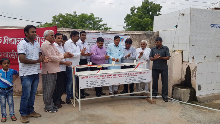 DONATION OF WASHING STATIONS AT 8 GOVT SCHOOLS OF REWARI UNDER WINS INITIATIVE