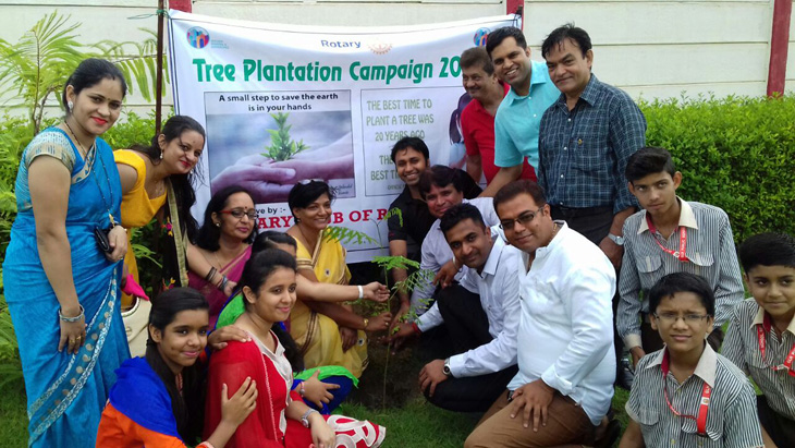 TREE PLANTATION AND PAINTING COMPETITON AT GLH PUBLIC SCHOOL, REWARI