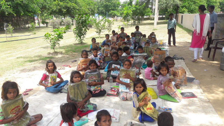 STATIONARY DISTRIBUTION TO NEEDY STUDENTS OF SNJJ SCHOOL