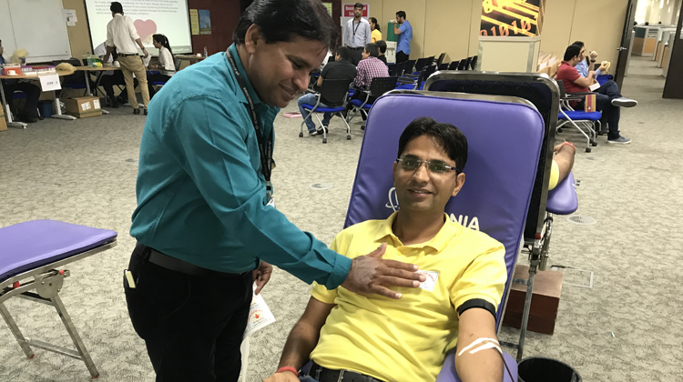 BLOOD DONATION CAMP AT KEYSIGHT TECHNOLOGIES, MANESAR