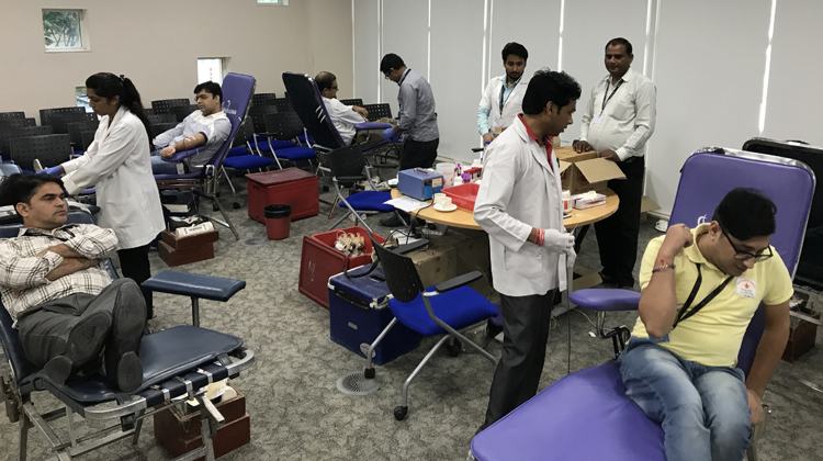 BLOOD DONATION CAMP AT KEYSIGHT TECHNOLOGIES, MANESAR