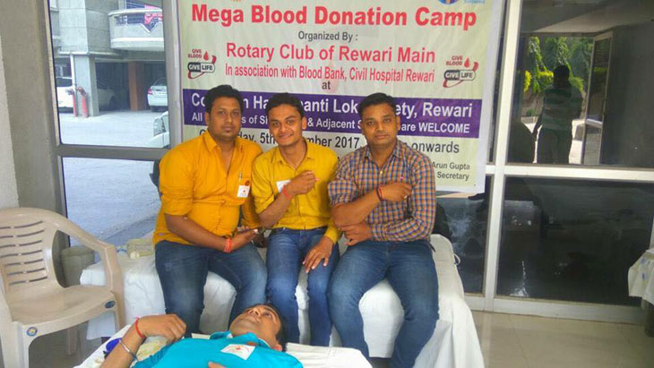 BLOOD DONATION CAMP AT SHANTI LOK SOCIETY