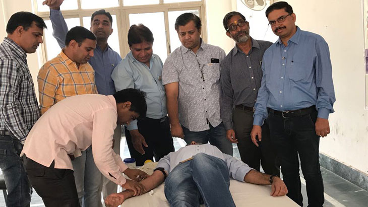 BLOOD DONATION CAMP AT EDEN GARDENS, MANCHANDA SOCIETY, REWARI