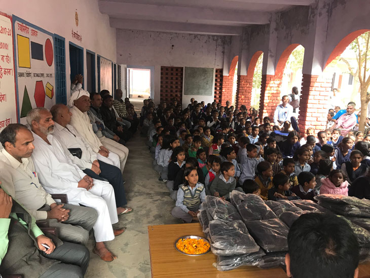 SWEATER DISTRIBUTION AND CAREER COUNCELLING SESSION AT GOVT. SR. SEC. SCHOOL, ASIAKI GORAWAS, REWARI