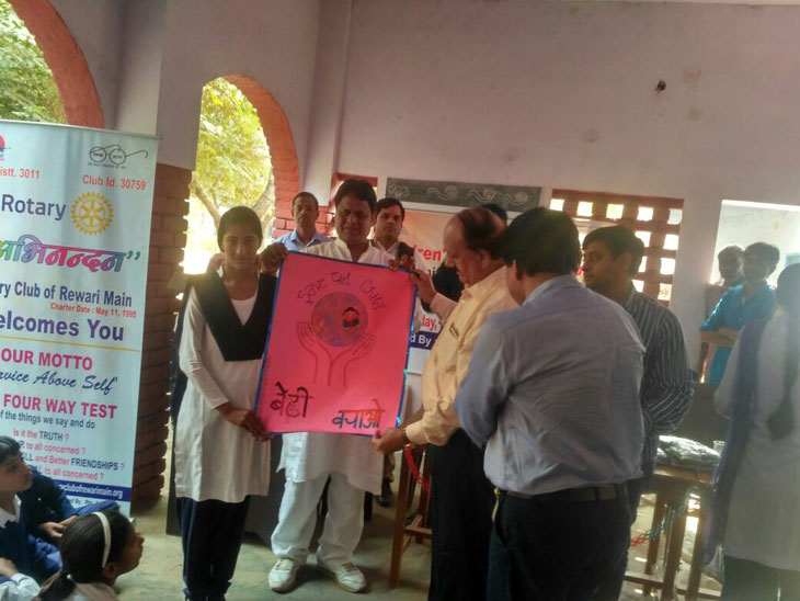 SWEATER DISTRIBUTION AND CAREER COUNCELLING SESSION AT GOVT. SR. SEC. SCHOOL, ASIAKI GORAWAS, REWARI