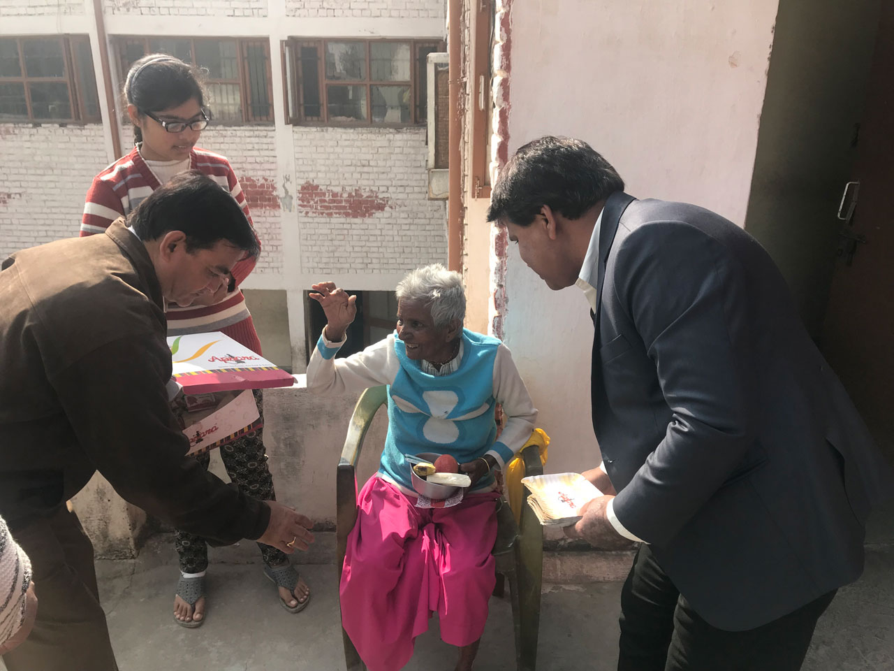 NEW YEAR CELEBRATION AT OLD AGE HOME