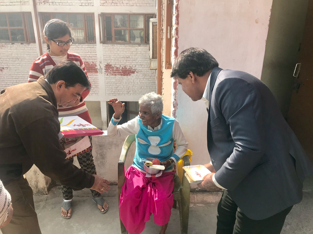 NEW YEAR CELEBRATION AT OLD AGE HOME