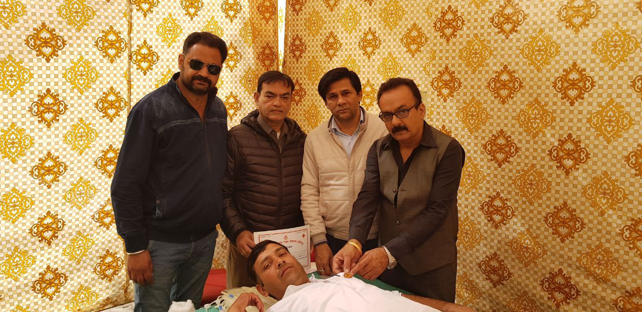 Blood donation and free medical checkup camp in association with Lab Technician Association, Rewari