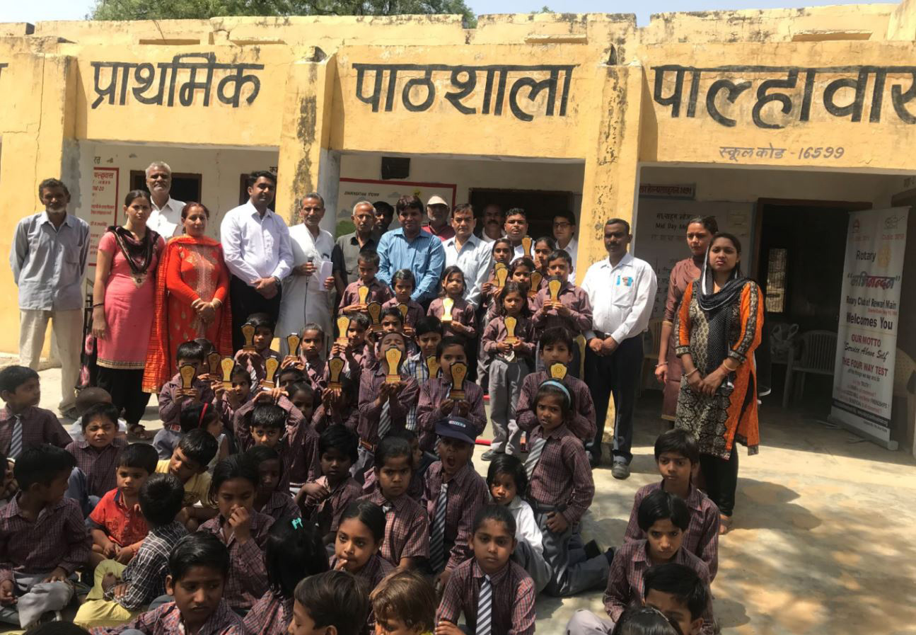 Award ceremony & facilitation of brilliant students of Govt. Primary School, Palhawas to promote & motivate them.