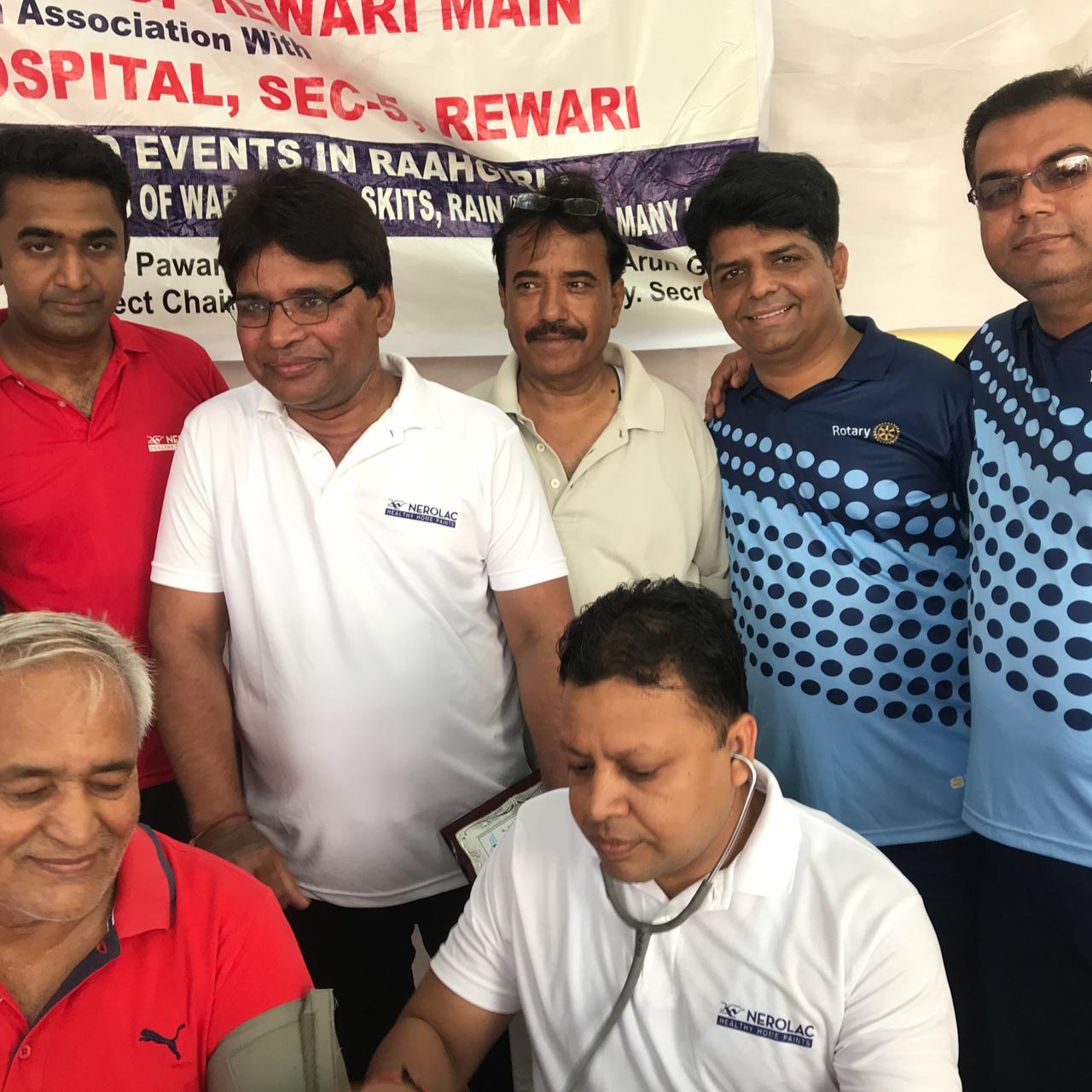 Medical checkup facilities during Raahgiri event at Rewari