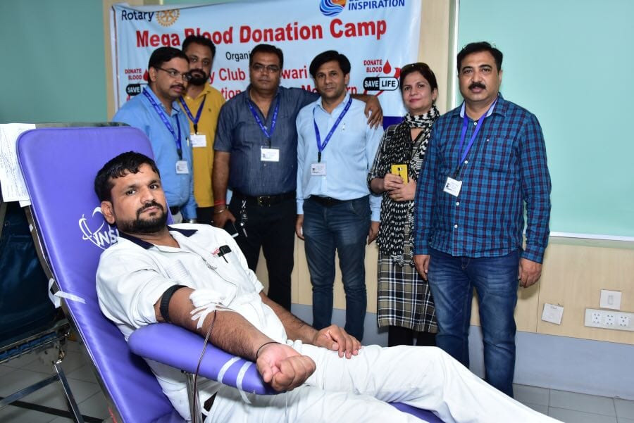 MEGA BLOOD DONATION CAMP AT HERO MOTOCORP, DHARUHERA