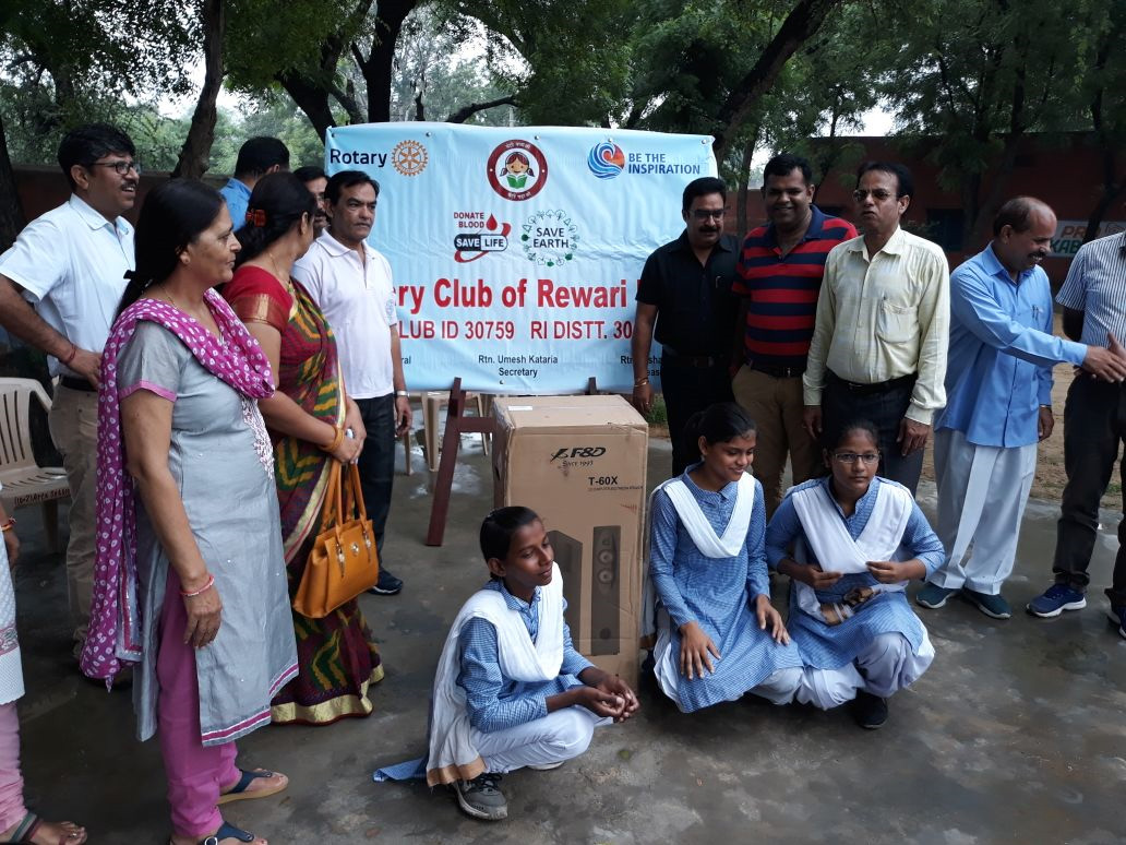 DONATED ONE SOUND SYSTEM TO GOVT SENIOR SECONDARY SCHOOL BAGTHALA, GARHI BOLNI ROAD