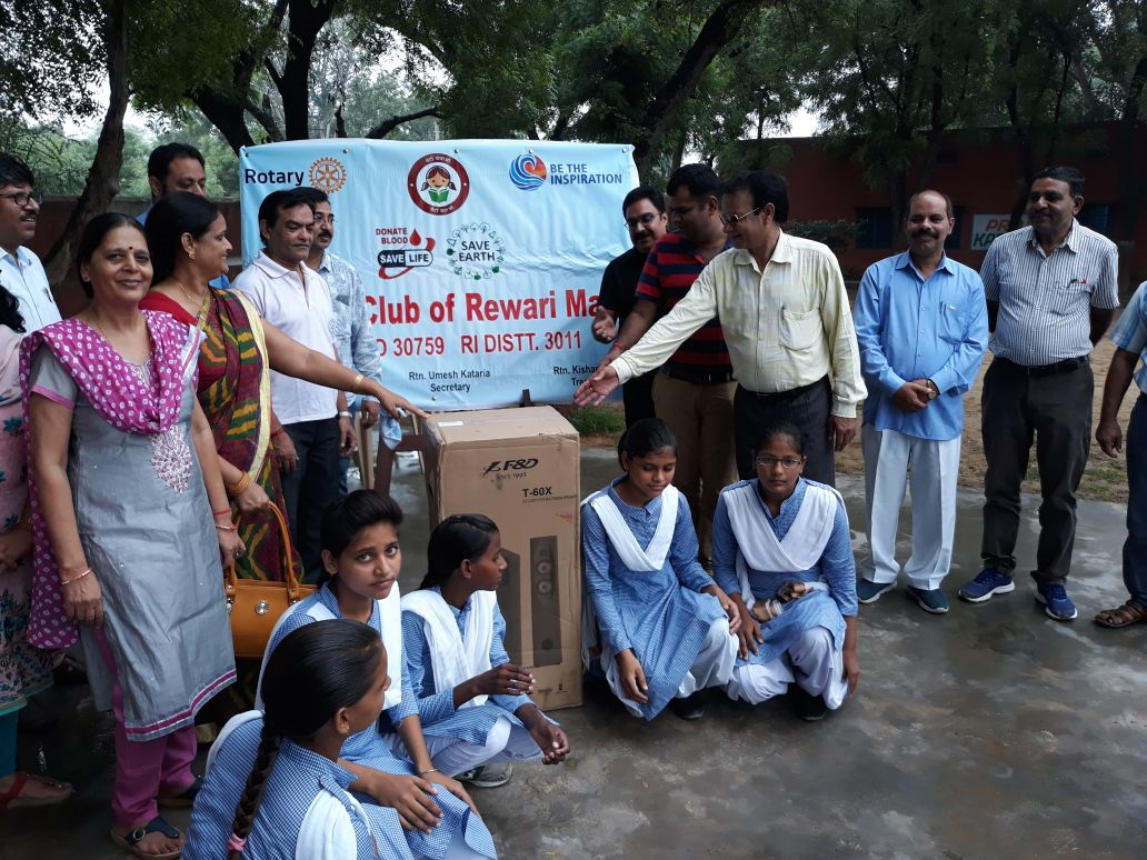 DONATED ONE SOUND SYSTEM TO GOVT SENIOR SECONDARY SCHOOL BAGTHALA, GARHI BOLNI ROAD