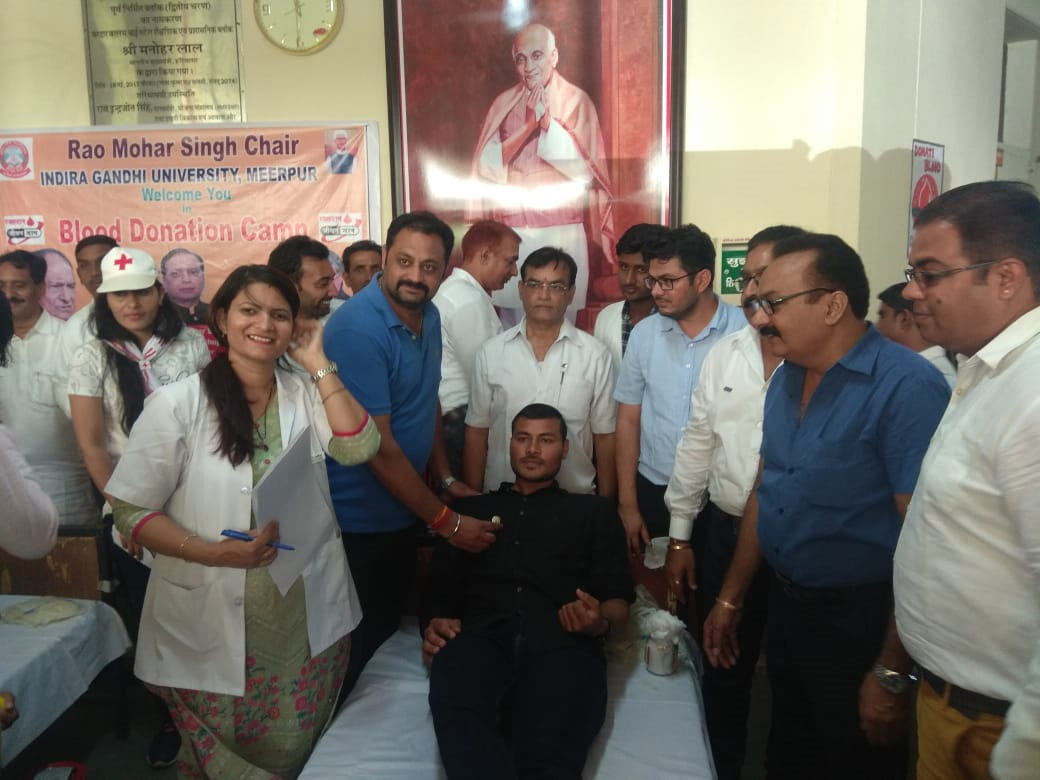 MEGA BLOOD DONATION CAMP AT INDIRA GANDHI UNIVERSITY, MIRPUR