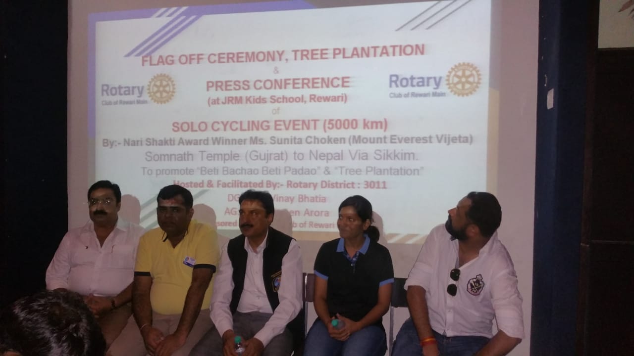 FLAG OFF CEREMONY OF 5000 KM SOLO CYCLING EXPEDITION FROM REWARI 