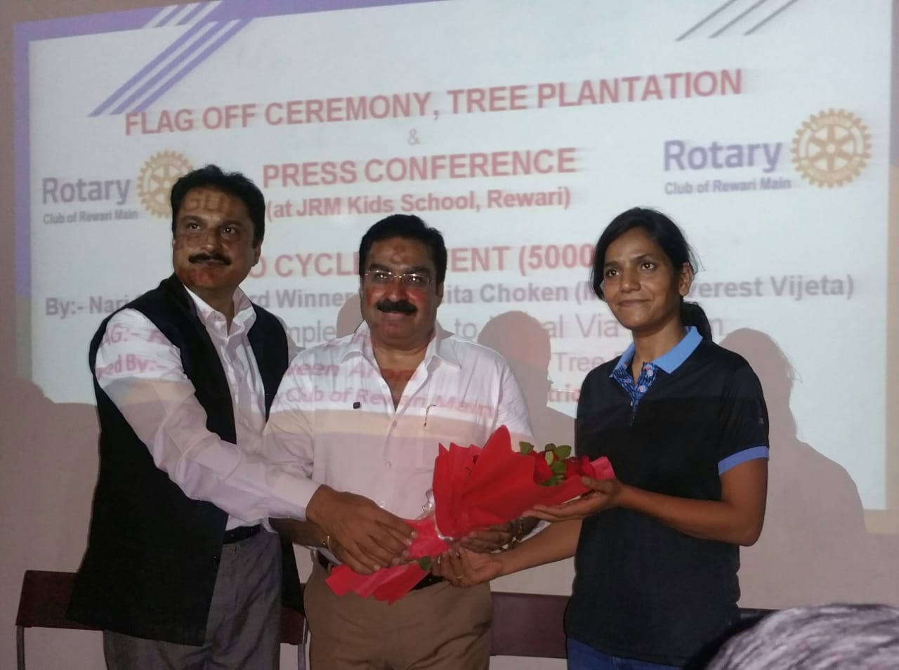 FLAG OFF CEREMONY OF 5000 KM SOLO CYCLING EXPEDITION FROM REWARI 