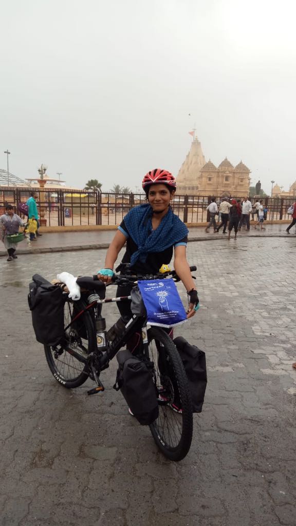 FLAG OFF CEREMONY OF 5000 KM SOLO CYCLING EXPEDITION FROM SOMNATH TEMPLE GUJRAT 