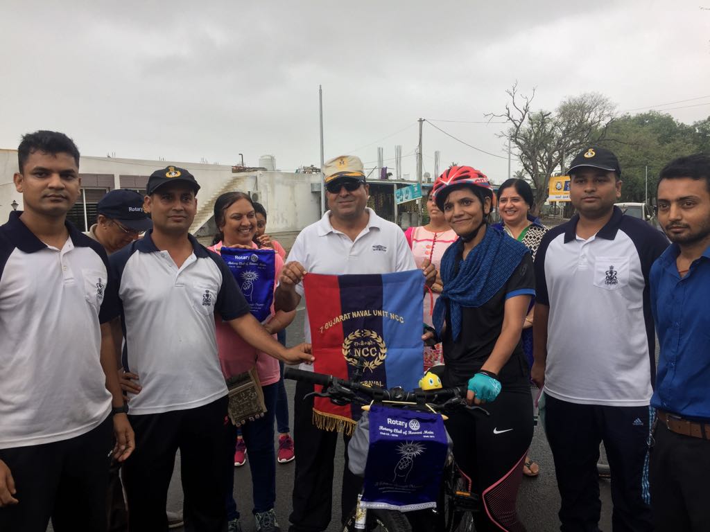 FLAG OFF CEREMONY OF 5000 KM SOLO CYCLING EXPEDITION FROM SOMNATH TEMPLE GUJRAT 