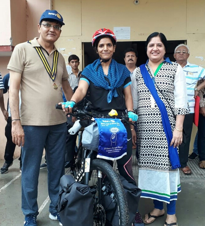 FLAG OFF CEREMONY OF 5000 KM SOLO CYCLING EXPEDITION FROM SOMNATH TEMPLE GUJRAT 