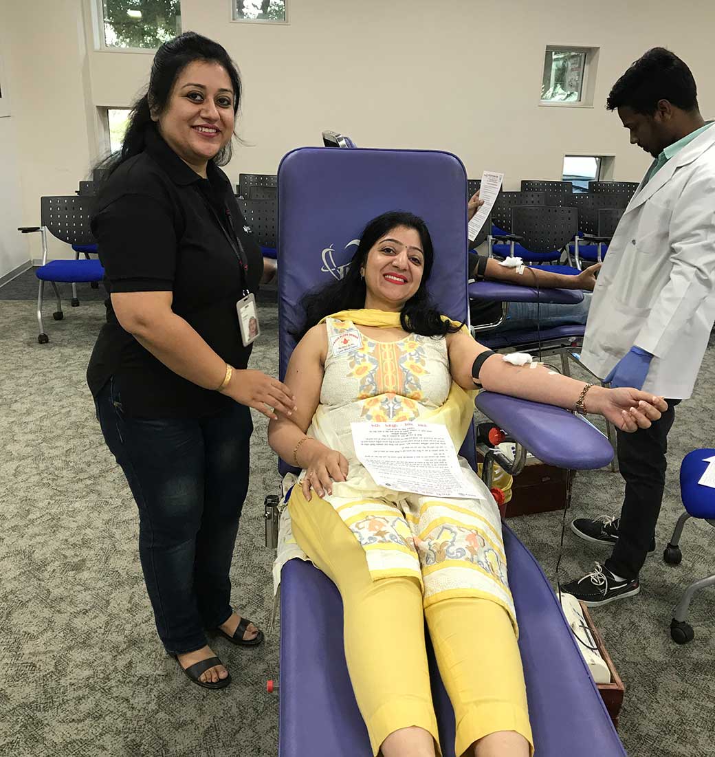 BLOOD DONATION CAMP AT KEYSIGHT TECHNOLOGIES, MANESAR