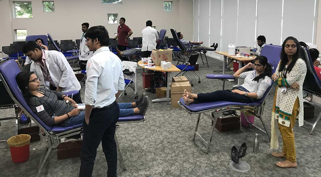 BLOOD DONATION CAMP AT KEYSIGHT TECHNOLOGIES, MANESAR