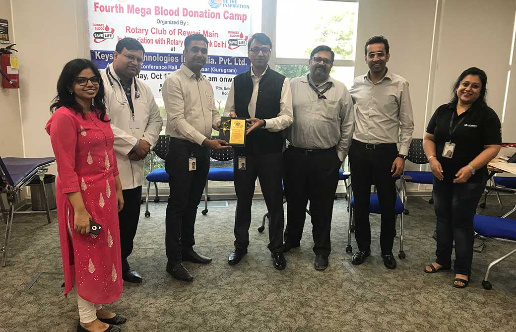 BLOOD DONATION CAMP AT KEYSIGHT TECHNOLOGIES, MANESAR