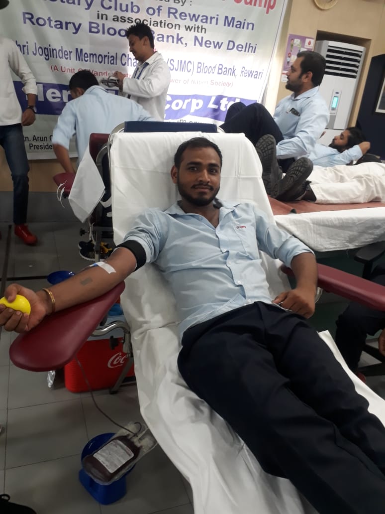 BLOOD DONATION CAMP AT HERO MOTOCORP LTD. DHARUHERA