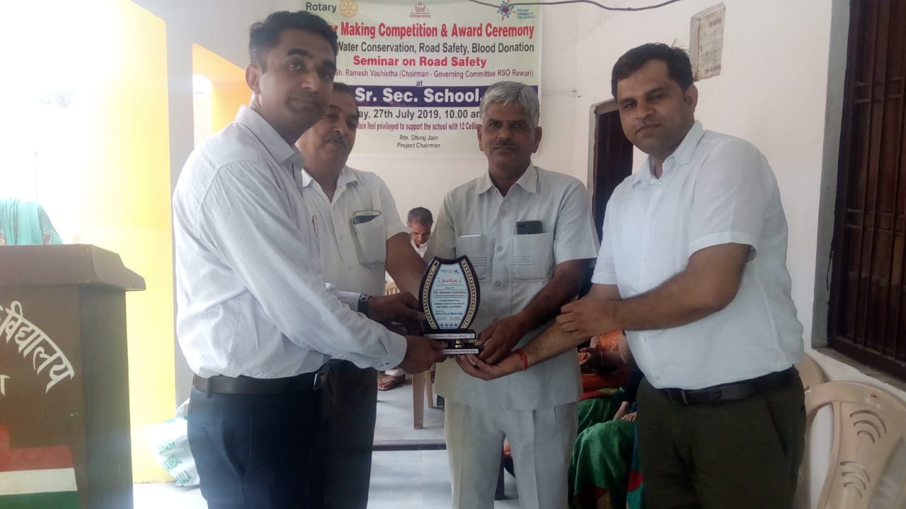 POSTER MAKING COMPETITION & DONATION OF CEILING FANS AT GSSS PALHAWAS