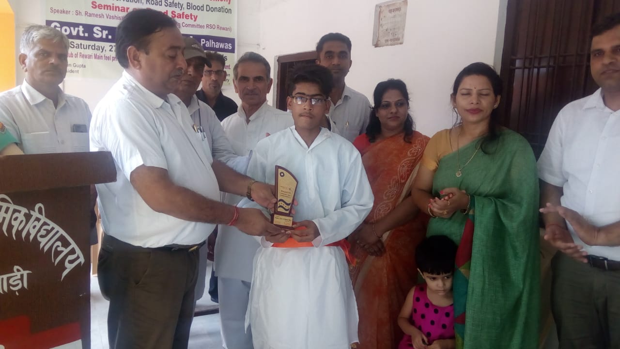 POSTER MAKING COMPETITION & DONATION OF CEILING FANS AT GSSS PALHAWAS