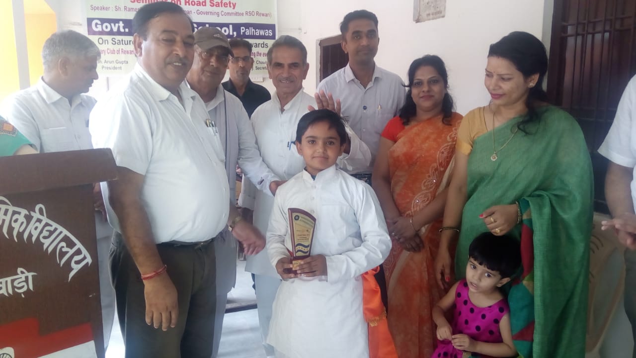 POSTER MAKING COMPETITION & DONATION OF CEILING FANS AT GSSS PALHAWAS