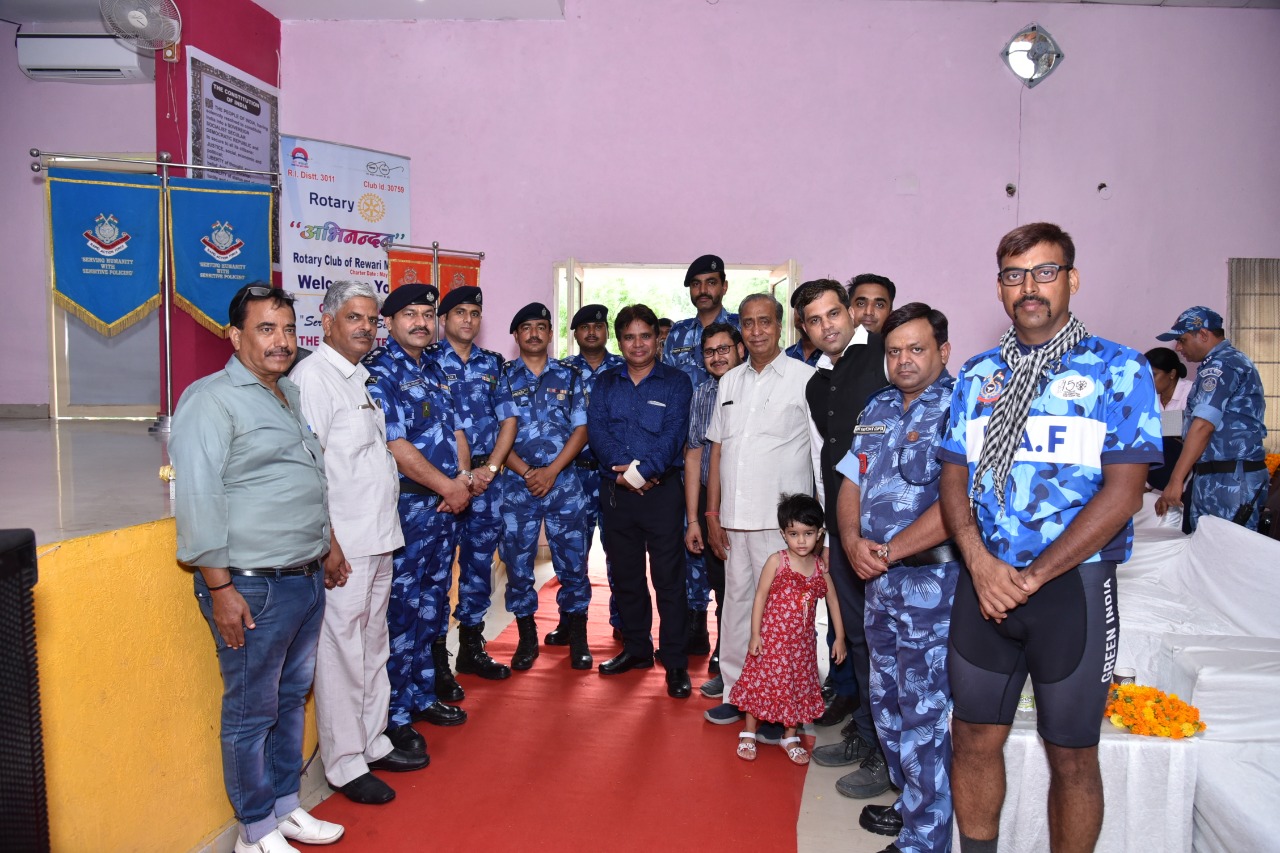 FELICITATION OF CRPF CYCLE RALLY