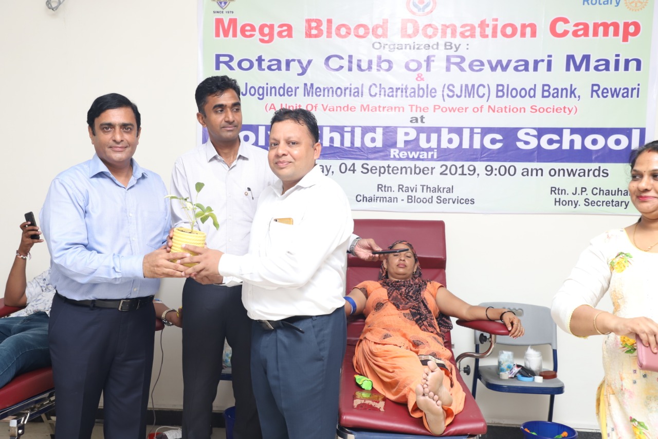 BLOOD DONATION CAMP AT HOLY CHILD PUBLIC SCHOOL, REWARI