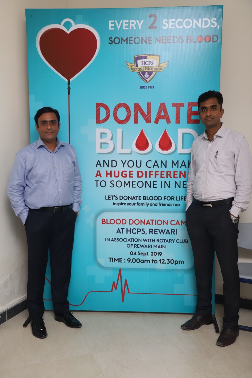 BLOOD DONATION CAMP AT HOLY CHILD PUBLIC SCHOOL, REWARI