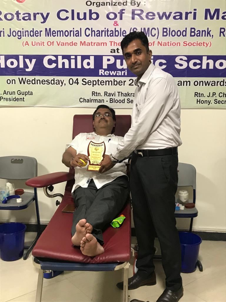 BLOOD DONATION CAMP AT HOLY CHILD PUBLIC SCHOOL, REWARI