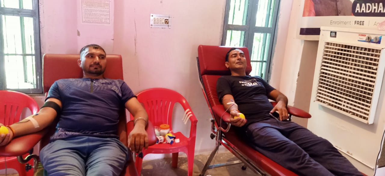 BLOOD DONATION CAMP AT VILLAGE SULKHA