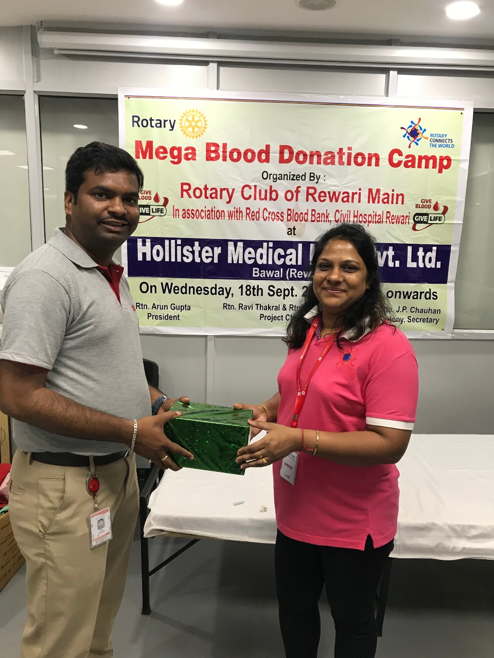 THIRD BLOOD DONATION CAMP AT HOLLISTER MEDICAL INDIA PVT. LTD, BAWAL.