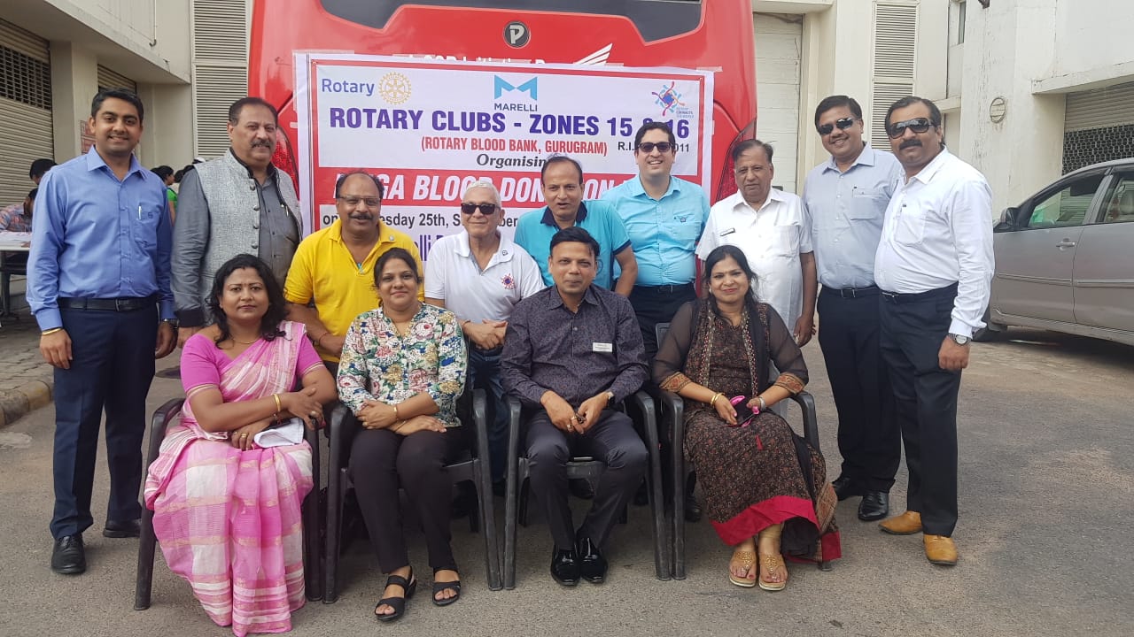 THREE DAY ZONE 15-16 MEGA BLOOD DONATION CAMP AT MAGNETI MARELLI GROUP OF COMPANIES.