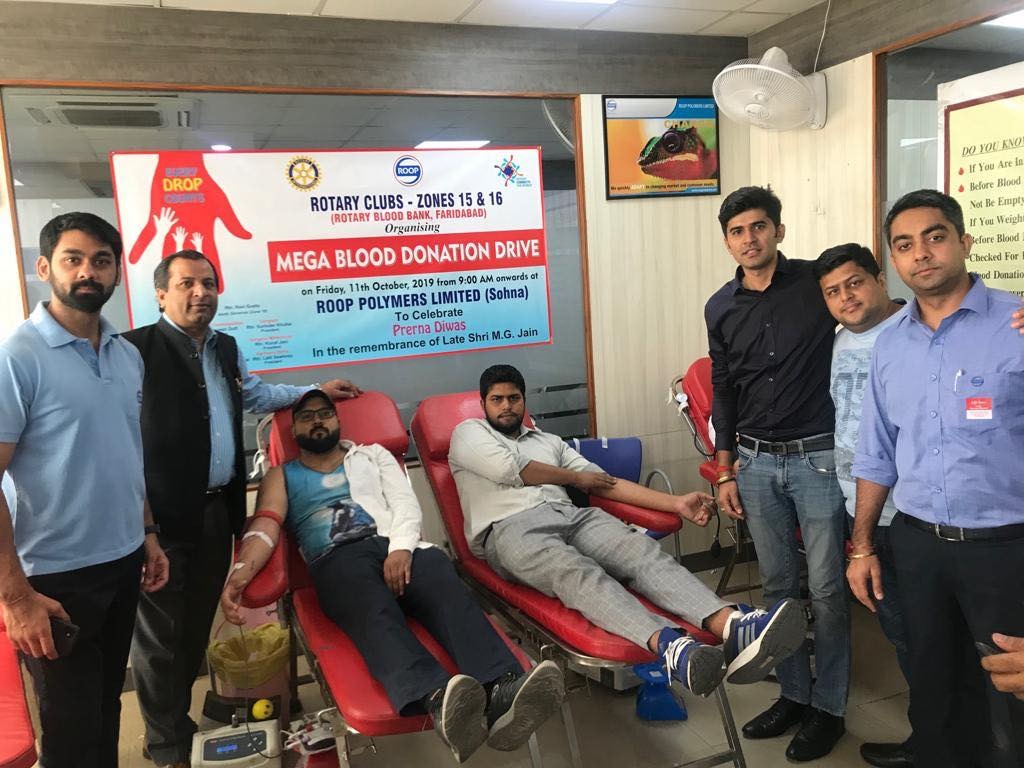 BLOOD DONATION CAMP ROOP POLYMERS, SOHNA