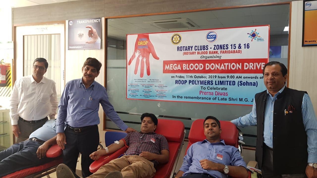 BLOOD DONATION CAMP ROOP POLYMERS, SOHNA