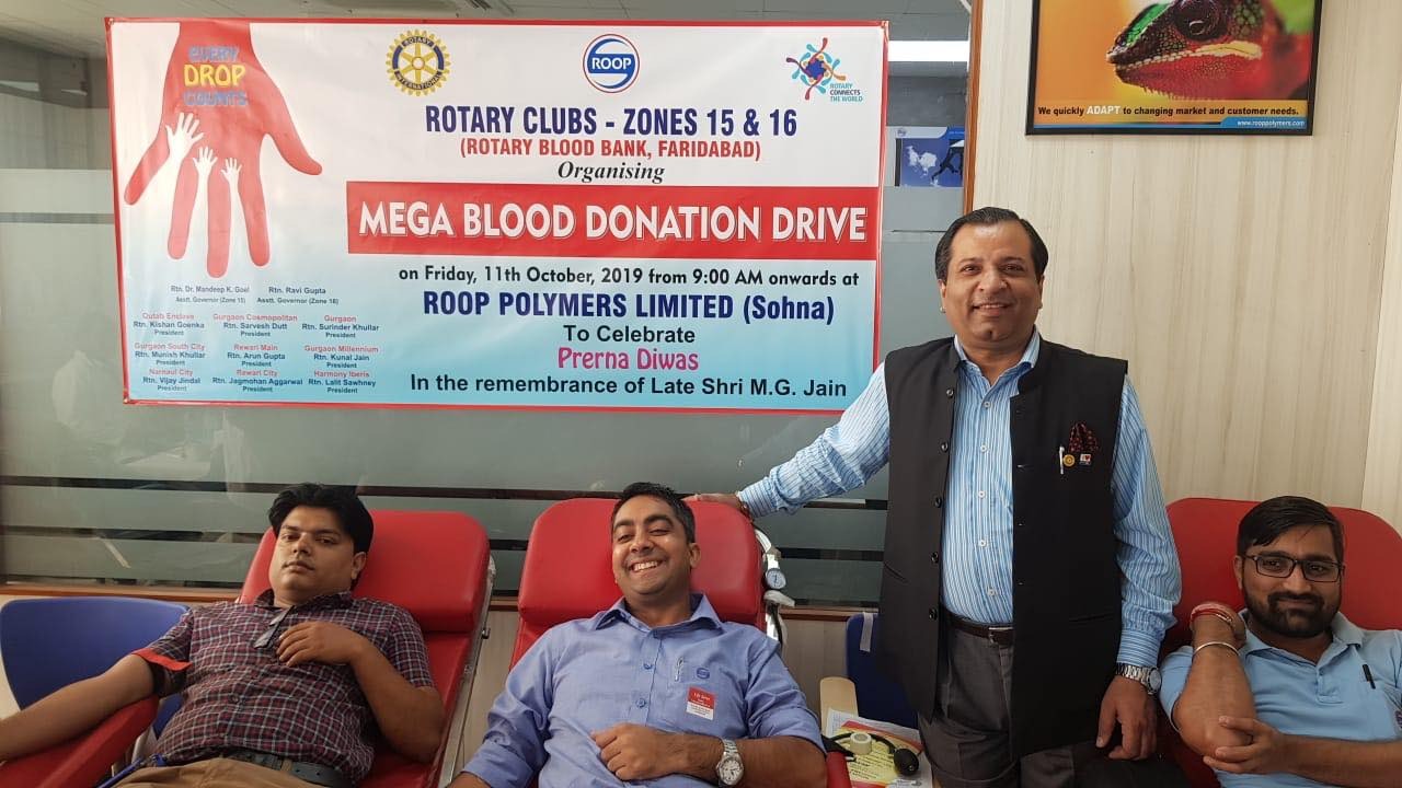 BLOOD DONATION CAMP ROOP POLYMERS, SOHNA