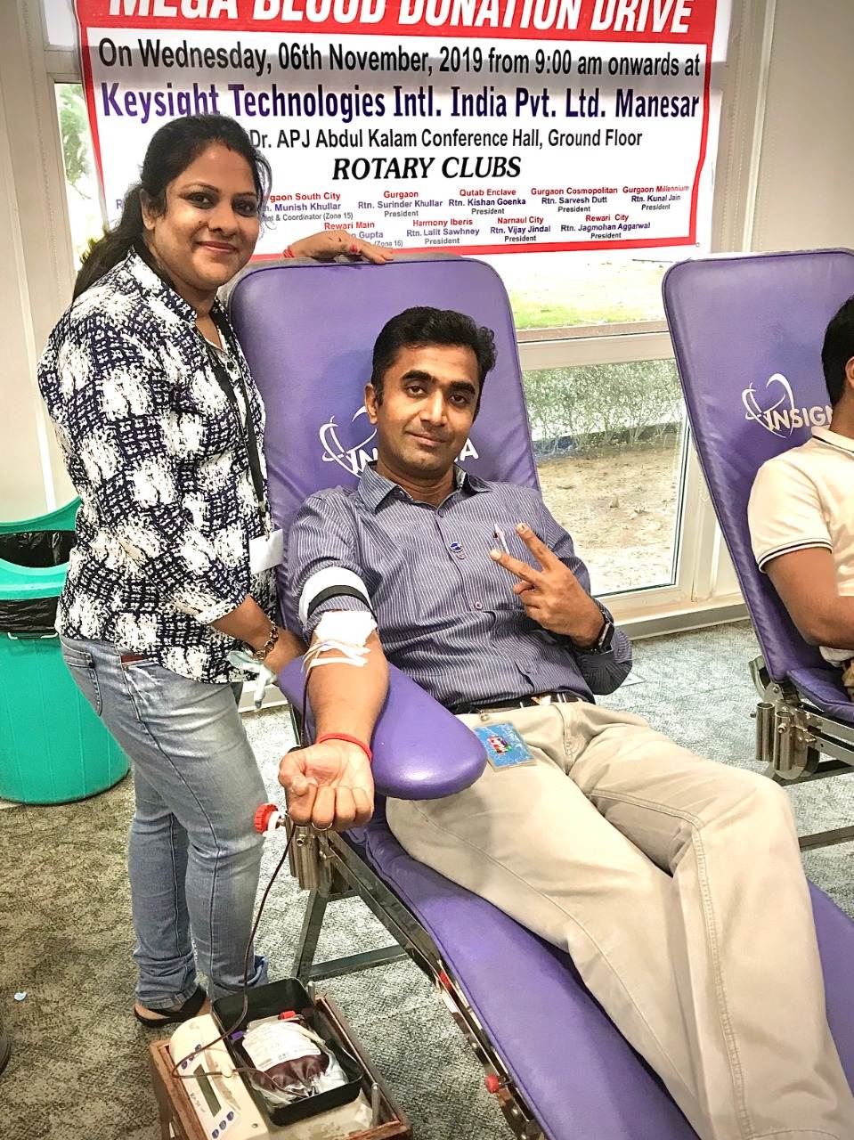 BLOOD DONATION CAMP AT KEYSIGHT TECHNOLOGIES INT. INDIA PVT. LTD.