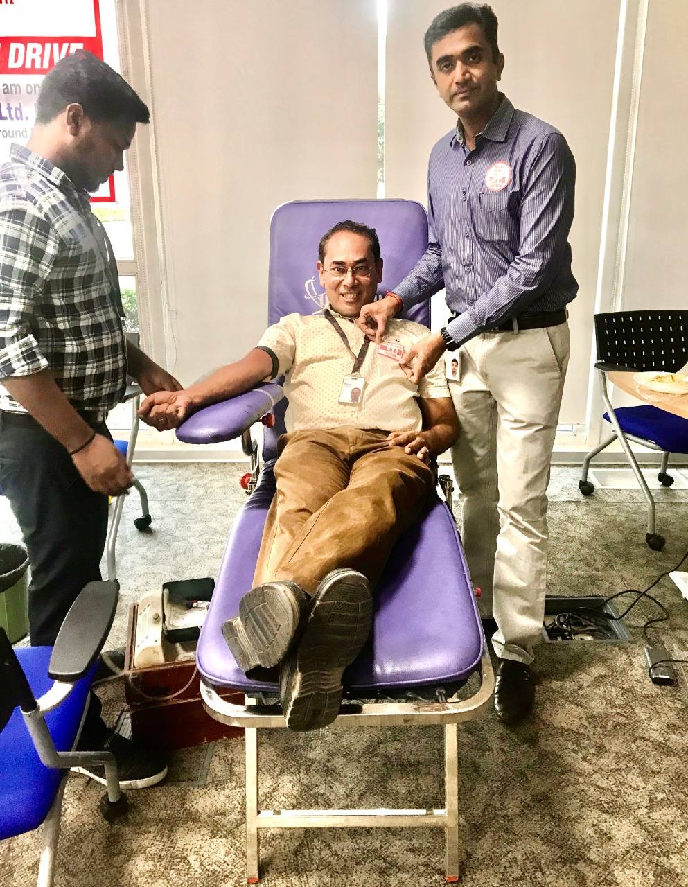 BLOOD DONATION CAMP AT KEYSIGHT TECHNOLOGIES INT. INDIA PVT. LTD.