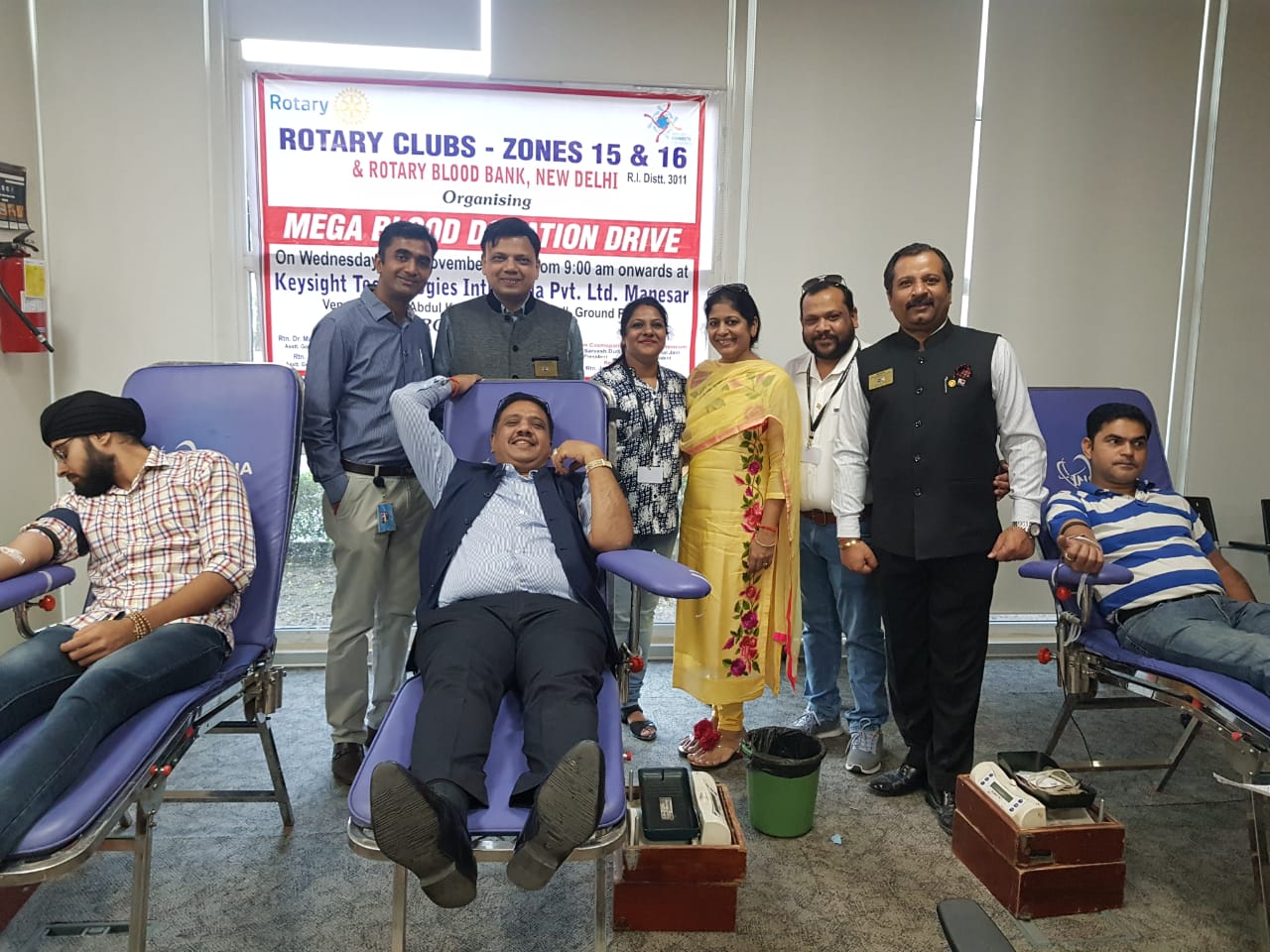 BLOOD DONATION CAMP AT KEYSIGHT TECHNOLOGIES INT. INDIA PVT. LTD.