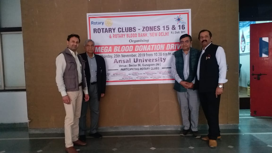 BLOOD DONATION CAMP AT ANSAL UNIVERSITY GURUGRAM